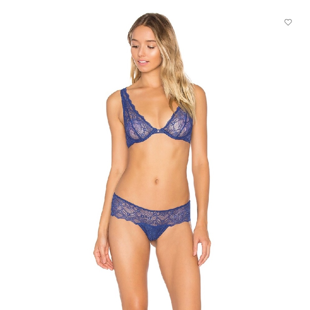 NWT Eberjey Goya Thong in Lapis Sz M